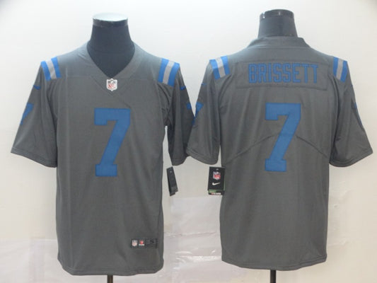 Men's Indianapolis Colts Jacoby Brissett Gray Game Jersey1