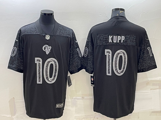 Men's Los Angeles Rams Cooper Kupp #10 Black RFLCTV Limited Jersey1