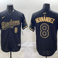 Men's Los Angeles Dodgers Enrique Hernandez #8 Black Team Player Game Jersey