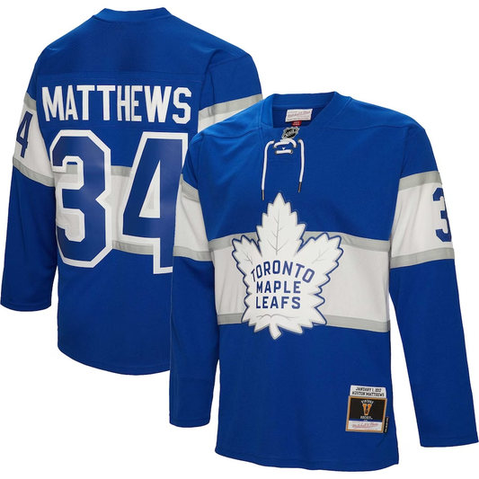 Men's Toronto Maple Leafs Auston Matthews #34 Blue Player Jersey1