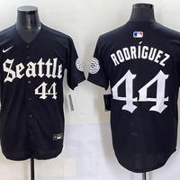 Men's Seattle Mariners Julio Rodriguez #44 Black Replica Player Jersey