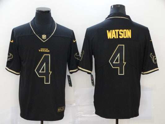 Men's Houston Texans Deshaun Watson #4 Black Game Player Jersey1
