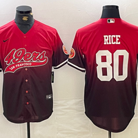 Men's San Francisco 49ers Jerry Rice #80 Scarlet Player Jersey1