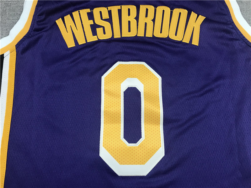 Men's Los Angeles Lakers Russell Westbrook Purple 2020/21 Swingman Player Jersey1