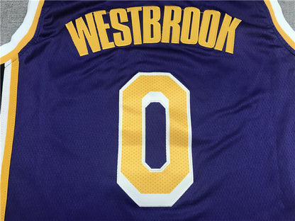 Men's Los Angeles Lakers Russell Westbrook Purple 2020/21 Swingman Player Jersey1