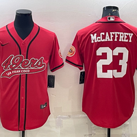 Men's San Francisco 49ers Christian McCaffrey #23 Red Game Jersey1 Joint Edition