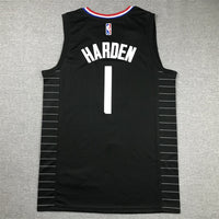 Men's LA Clippers James Harden #1 Black Swingman Player Jersey1