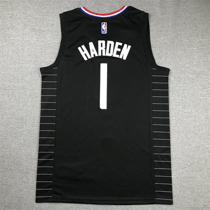 Men's LA Clippers James Harden #1 Black Swingman Player Jersey1