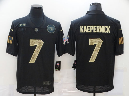 Men's San Francisco 49ers Colin Kaepernick #7 Black Game Player Jersey1
