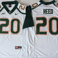 Men's Miami Hurricanes Ed Reed #20 White Team Football game Jersey