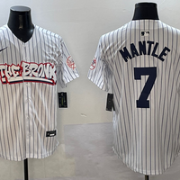 Men's New York Yankees Mickey Mantle White Limited Player Jersey1