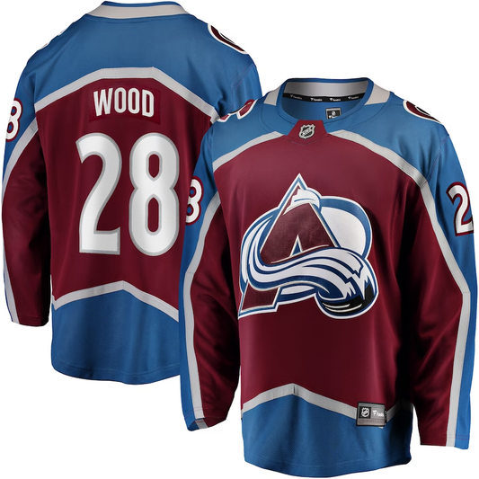 Men's Colorado Avalanche Miles Wood #28 Maroon Home Breakaway Jersey1