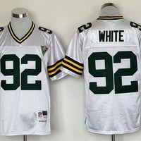 Men's Green Bay Packers Reggie White Mitchell & Ness White Legacy Replica Player Jersey1