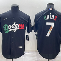 Men's Los Angeles Dodgers Julio Urias #7 Black Stitched Baseball Jersey1