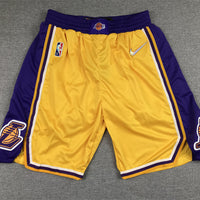 Men's Los Angeles Lakers Yellow Hardwood Classics Basketball Shorts1