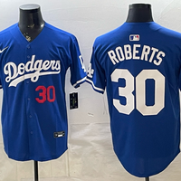 Men's Los Angeles Dodgers Dave Roberts #30 Royal Replica Player Jersey