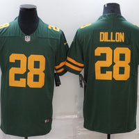 Men's Green Bay Packers AJ Dillon #28 Green Game Player Jersey1