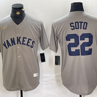 Men's New York Yankees Juan Soto #22 Gray Road Cooperstown Collection Player Jersey1