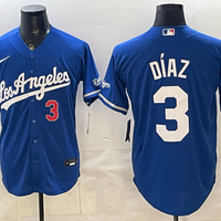 Men's Los Angeles Dodgers Edwin Diaz #3 Royal Alternate Replica Jersey