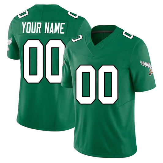 Custom1 Philadelphia Eagles Alternate Vapor F.U.S.E. Limited Jersey1 - Kelly Green Stitched American Football Jerseys