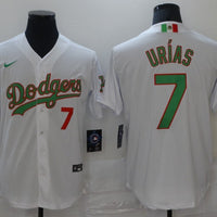 Men's Los Angeles Dodgers Julio Urias #7 White Player Baseball Jersey1