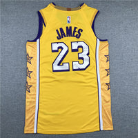 Men's Los Angeles Lakers LeBron James #23 Yellow Swingman Jersey1