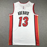 Men's Miami Heat Bam Adebayo #13 White 2022/23 Swingman Jersey1 - Association Edition