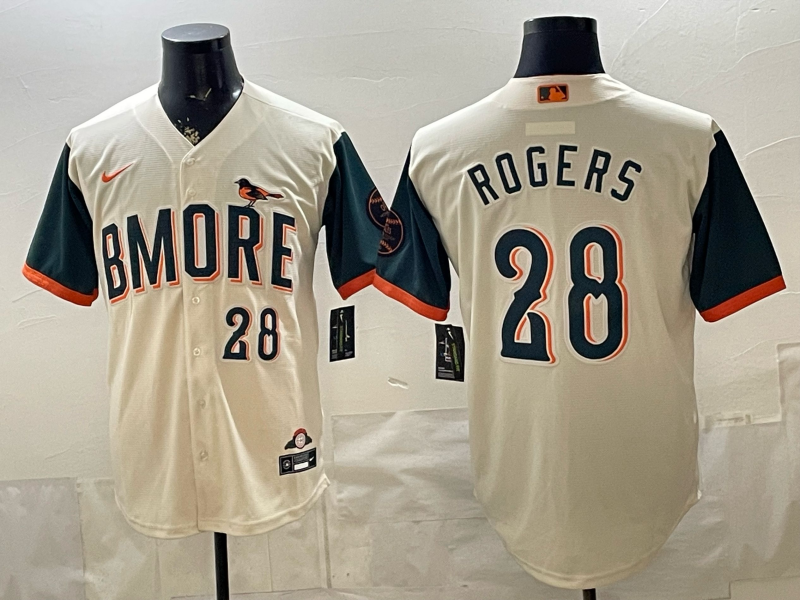 Men's Baltimore Orioles Trevor Rogers #28 Cream 2026 City Connect Stadium Jersey