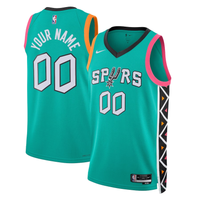 Men's San Antonio Spurs Turquoise 2022/23 Swingman Custom Jersey1 - City Edition