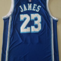 Men's Los Angeles Lakers LeBron James #23 NBA Blue Swingman Jersey1