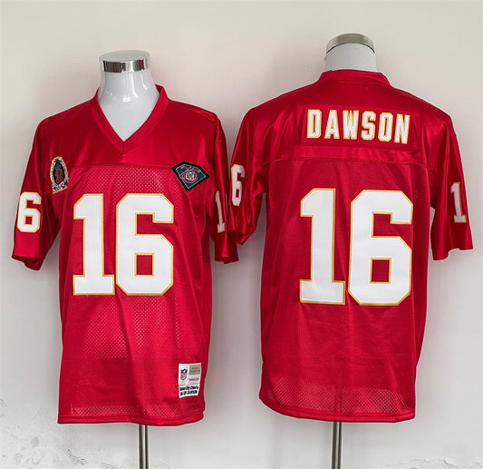 Men's Kansas City Chiefs Len Dawson Mitchell & Ness Red Legacy Replica Jersey1