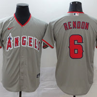 Men's Los Angeles Angels Anthony Rendons #6 Gray Sewn Baseball Jersey1
