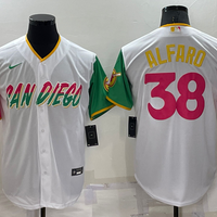 Men's San Diego Padres Jorge Alfaro #38 White Player Stitched Jersey1
