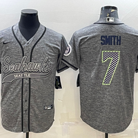 Men's Seattle Seahawks Geno Smith #7 Gray Player Jersey Joint Edition