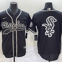 Men's Chicago White Sox Black Replica Team Jersey1 Joint Edition