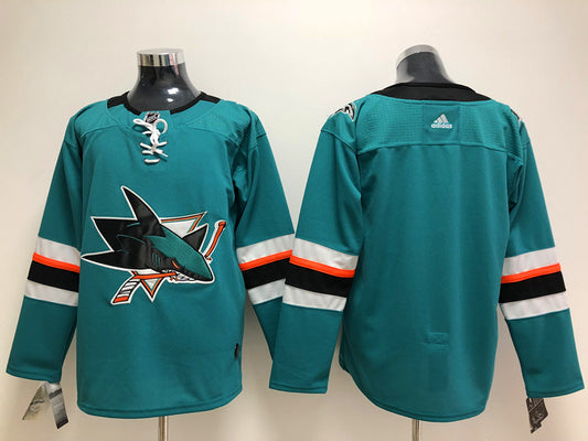Men's San Jose Sharks Teal Home Authentic Blank Jersey1