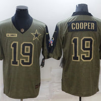 Men's Dallas Cowboys Amari Cooper #19 Brown Player Game Jersey1