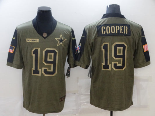 Men's Dallas Cowboys Amari Cooper #19 Brown Player Game Jersey1
