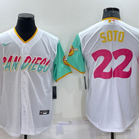 Men's San Diego Padres Juan Soto #22 White Stitched Jersey1
