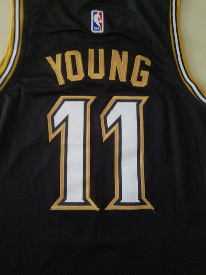 Men's Atlanta Hawks Trae Young Black Swingman Player Jersey1 - City Edition