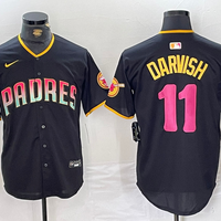 Men's San Diego Padres Yu Darvish #11 Black Replica Player Jersey1