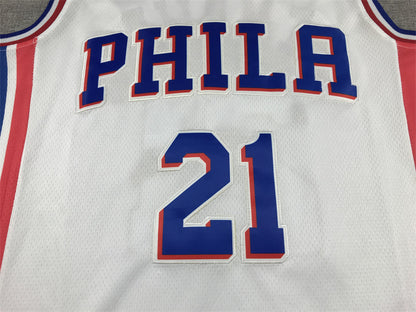 Men's Philadelphia 76ers Joel Embiid #21 White Swingman Jersey1
