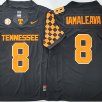 Men's Tennessee Volunteers Nico Iamaleava #8 Black Game Player Jersey