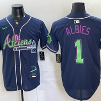 Men's Atlanta Braves Ozzie Albies #1 Navy Limited Player Jersey