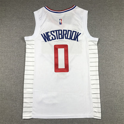 Men's LA Clippers Russell Westbrook Nike White 2022/23 Swingman Jersey1 - Association Edition