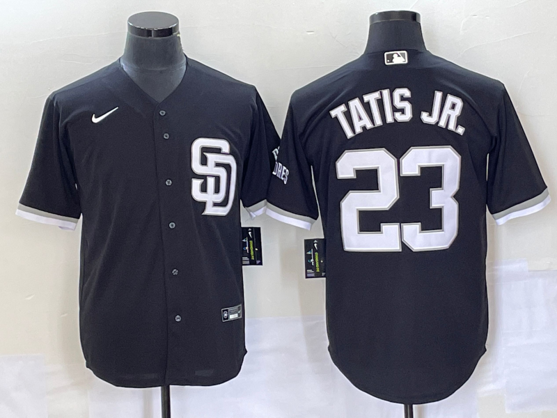 Men's San Diego Padres Fernando Tatis Jr. #23 Black Alternate Replica Player Jersey1