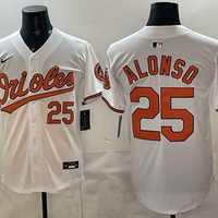 Men's Baltimore Orioles Pete Alonso #25 White Home Limited Player Jersey