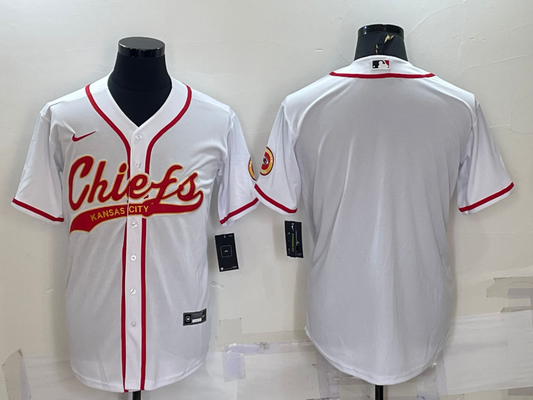 Men's Kansas City Chiefs White Blank Jersey1
