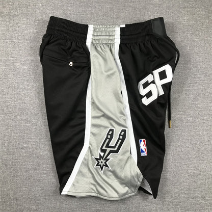 Men's San Antonio Spurs Black Pocket Shorts1