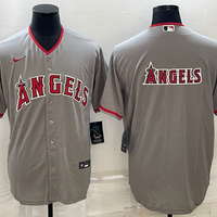 Men's Los Angeles Angels Gray Alternate Replica Player Jersey1
